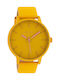 Oozoo Timepieces Watch with Yellow Leather Strap