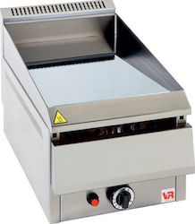 Vrettos Gewerbliche Flachgrillplatten LPG Chrom 40x69x34cm 7.5kW mit glatter & geriffelter Platte Athos 1 S