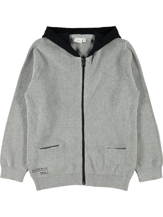 Name It Kids Cardigan Hooded Gray