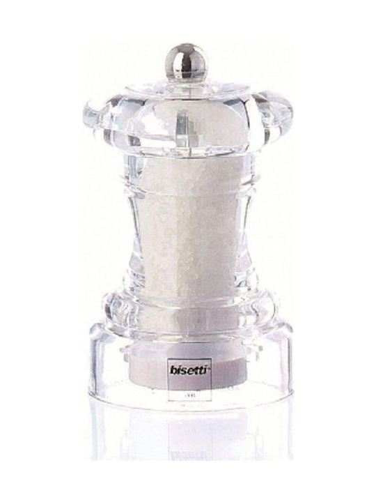 Bisetti Perugia Manual Plastic Salt Mill 10cm Transparent