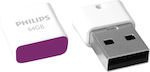 Philips Pico 64GB USB 2.0 Purple