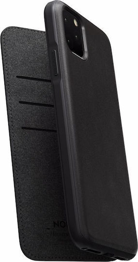 Nomad Rugged Folio Buchen Sie Synthetisches Leder 0.75mm Schwarz (iPhone 11 Pro Max)