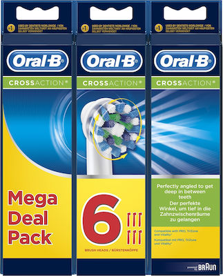 Oral-B Cross Action Capete de schimb pentru Periuța de dinți electrică Pachet Mega Deal 6buc