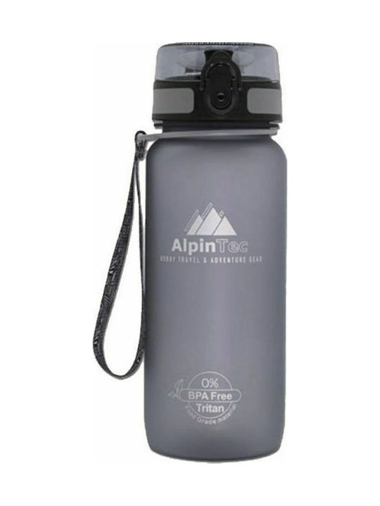 AlpinPro T-750 Αθλητικό Πλαστικό Παγούρι 650ml Γκρι