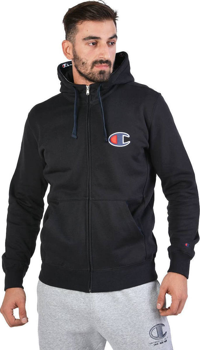 Champion ZipUp Suede C Cotton Terry 213410KK001 Black Skroutz.gr