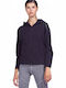 Women's Sweatshirt Jacket Hooded Black