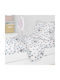 Dimcol Sheet Set Single Cotton Butterfly 56 Sky Blue 160x240cm 2pcs