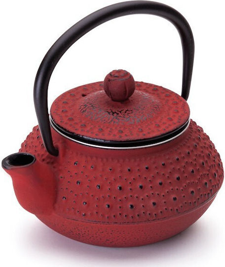 Ibili Dots Teapot with Filter Cast Iron Red 300ml