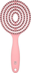 Ilu Round Detangling Vent Brush Brush Hair for Detangling Pink LU-5739