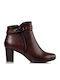 Envie Shoes Women's Ankle Boots with Medium Heel Burgundy