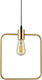 Ideal Lux ABC SP1 Square Pendant Light Single-Light for Socket E27 Gold