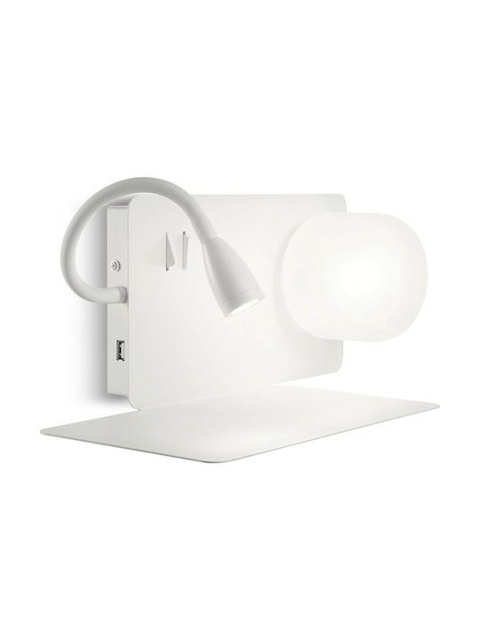 Ideal Lux Book Lamp Wall White 54x17.5x15cm