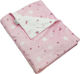 Pierre Cardin Blanket Cot Moon Fleece Pink 110x140cm