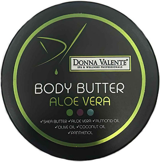 Donna Valente Aloe Vera Moisturizing Body Butter with Shea Butter Aloe Vera and Coconut Perfume for Dry/Very Dry Skin 210ml