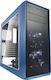 Fractal Design Focus G Midi Tower Computer Case with Window Panel Blue