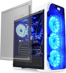 LC-Power Gaming 988 Midi Tower Computer Case with Window Panel White