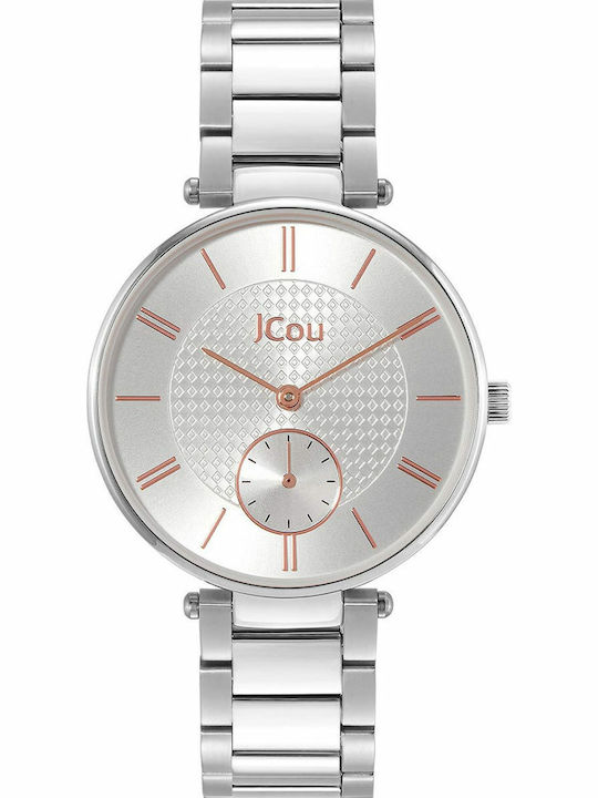 Jcou Majesty II Damenuhr Batterie mit Silbernem Rostfreiem Stahlarmband