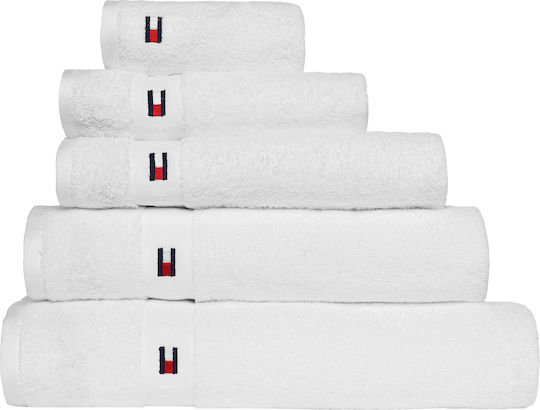 Tommy Hilfiger Πετσέτα Σώματος Legend 70x140εκ. White Βάρους 540gr/m²