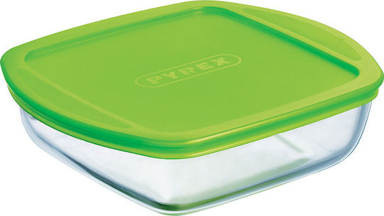 Pyrex Microwave Glass Lunch Box Green 1050ml
