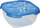 Cyclops Fresco Lunch Box Plastic Μπλε Suitable for for Lid for Microwave Oven 2100ml 1pcs