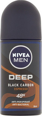 Nivea Men Deep Black Carbon Espresso 48h Anti-perspirant 48h Deodorant Roll-On 50ml