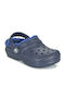 Crocs Ανατομικές Παιδικές Παντόφλες Navy Μπλε Classic Lined