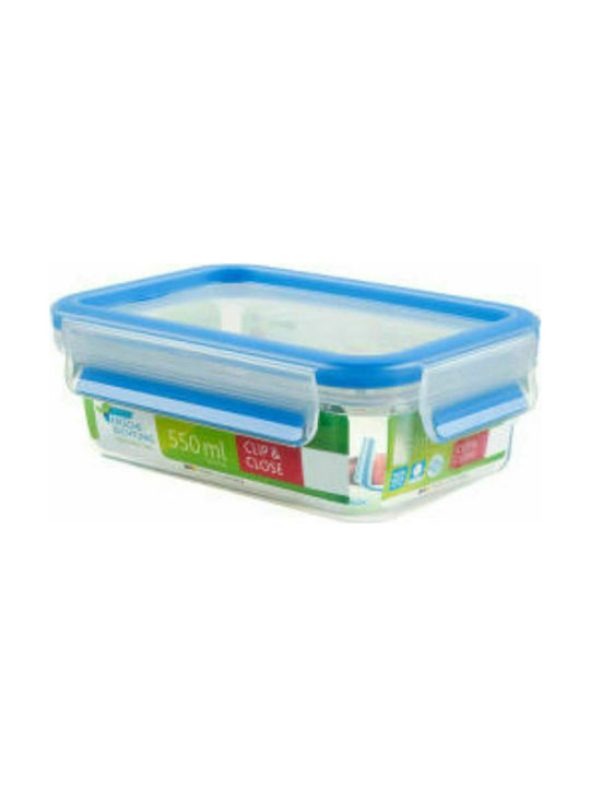 Tefal Clip & Close Lunch Box Plastic Μπλε Suitable for for Lid for Microwave Oven 550ml 1pcs