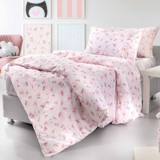 Guy Laroche Fairy Kids Duvet Cover Single Cotton Pink 163x225cm