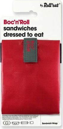 Rolleat Sandwich Wrap Boc’n’Roll Square School Food Case Red