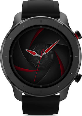 Amazfit GTR Aluminium 42mm Αδιάβροχο Smartwatch με Παλμογράφο (Starry Black)