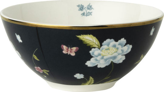 Laura Ashley Midnight Uni Müslischüssel Rund aus Porzellan Black mit Durchmesser 13cm Laura Ashley Midnight Uni Müslischüssel Rund aus Porzellan Black mit Durchmesser 13cm