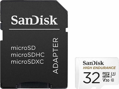 Sandisk High Endurance microSDHC 32GB Class 10 U3 V30 UHS-I με αντάπτορα