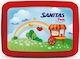 Sanitas Fun Plastic Kids' Food Container 0.889lt Red