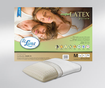 La Luna Comfort Medium Μαξιλάρι Ύπνου Latex Μέτριο 40x60x14cm