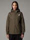 Quest Women's for Hiking Short Sports Jacket Waterproof for Winter with Hood Khaki