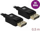 DeLock DisplayPort Cable Male - DisplayPort Male 0.5m Black (85299)