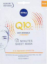 Nivea Q10 Plus C Anti-Wrinkle & Energy 10 Minutes Sheet Mask 1τμχ