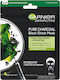 Garnier SkinActive Pure Charcoal Sheet Μάσκα Προσώπου για Καθαρισμό με Ενεργό Άνθρακα 28gr