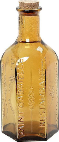 Espiel Bottle Glass with Cork Brown 500ml