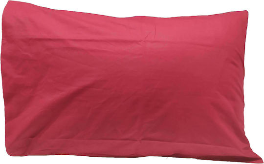 Le Blanc Cotton Line Pillowcase Set with Envelope Cover Red 50x70cm.