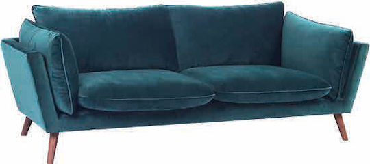 Two-Seater Fabric Couch 179x90x82 cm Petrol Blue