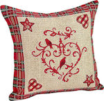 Beauty Home Christmas Decorative Pillow 8254 Square Red 45x45pcs