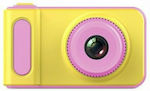 TD-KD001 Compact Φωτογραφική Μηχανή 0.3MP με Οθόνη 2" Κίτρινη / Ροζ