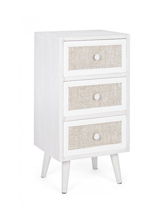 Schubladen Aufbewahrung Montiel mit 3 Schubladen L38xB30.5xH72.5cm