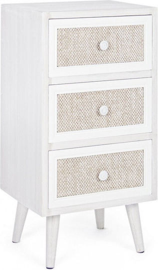 Drawers Storage Montiel Made of Wood with 3 Drawers L38xW30.5xH72.5cm