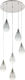 Eglo Siracusa Pendant Chandelier for 6 Bulbs E27 Silver