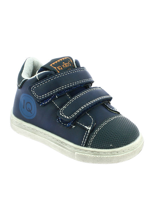 Pedro 135 Παιδικά Sneakers High Ανατομικά με Σκρατς Navy Μπλε