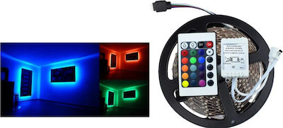 Αδιάβροχη Ταινία LED Τροφοδοσίας 220V RGB Μήκους 5m και 54 LED ανά Μέτρο με Τηλεχειριστήριο Τύπου SMD3528