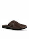 Parex Men's Leather Slippers Brown