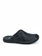 Parex Men's Leather Slippers Black